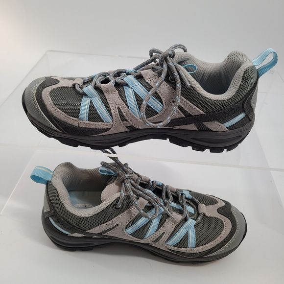Women's Swiss Gear Size 6 Grey/Blue Suede Athletic Hiking Shoe‎ SW6602.09 - Picture 3 of 8